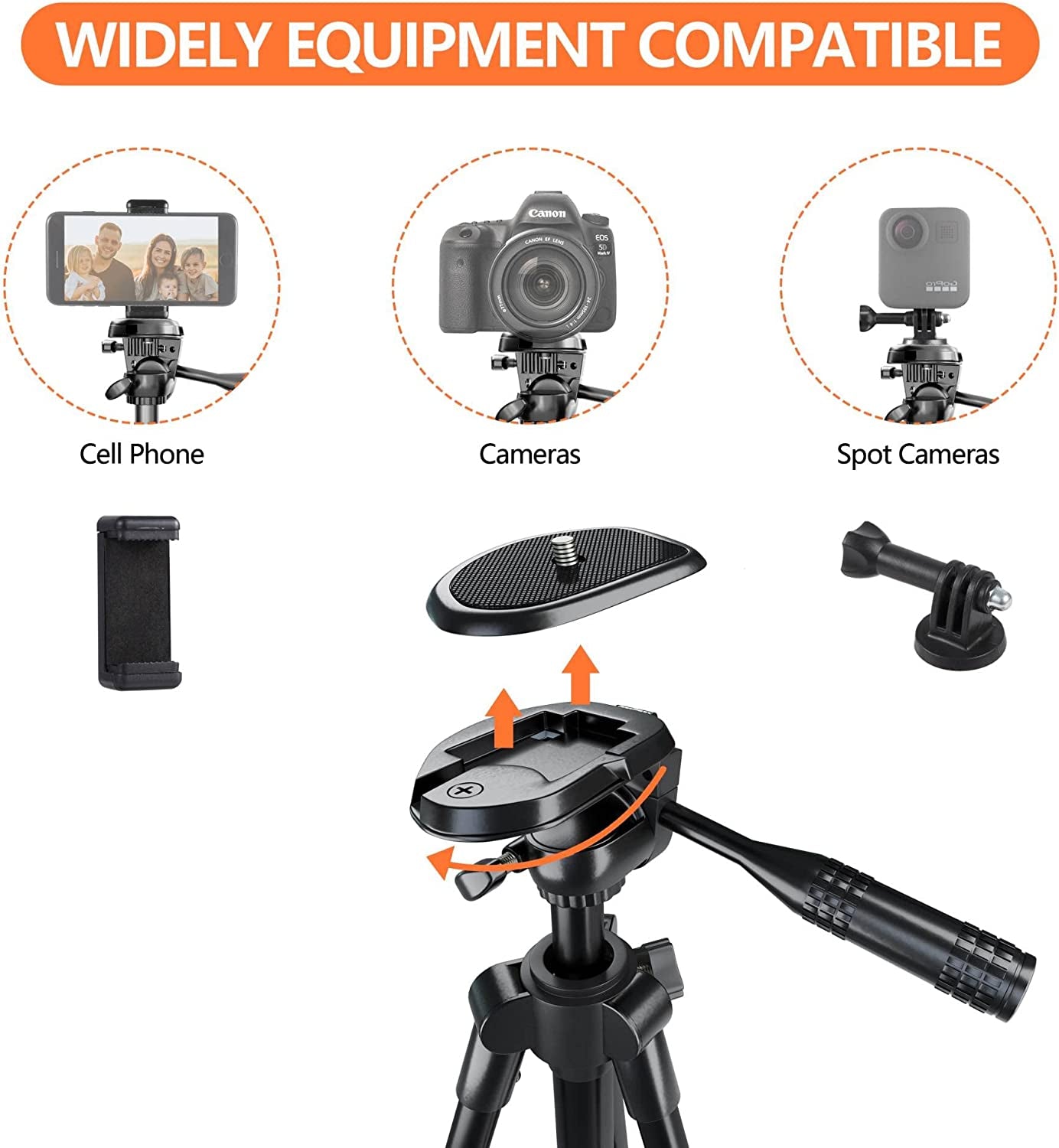 Tripie Profesional Para Telefono Celular Y Camara Tripod for Cellphones+Con
