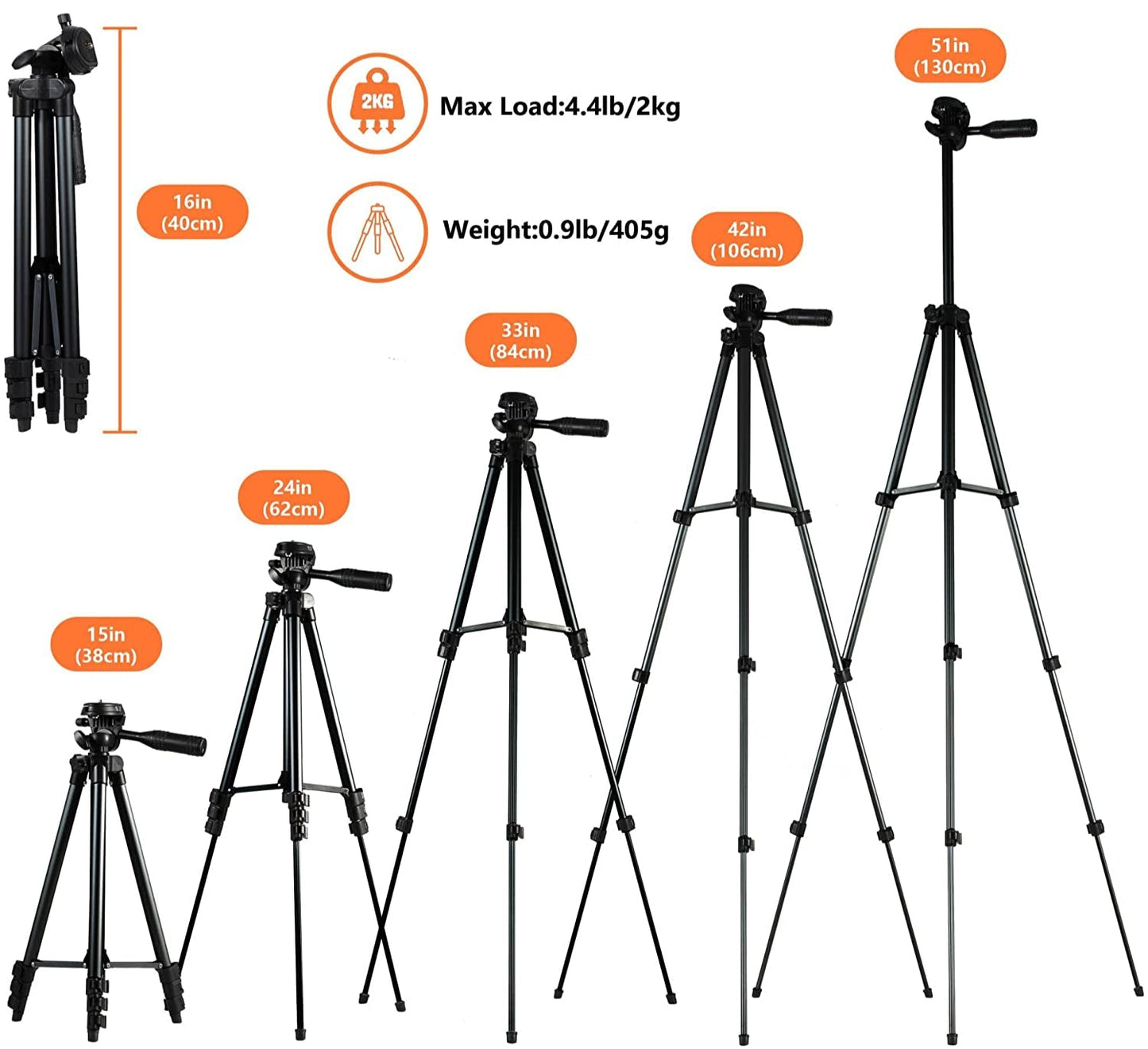 Tripie Profesional Para Telefono Celular Y Camara Tripod for Cellphones+Con