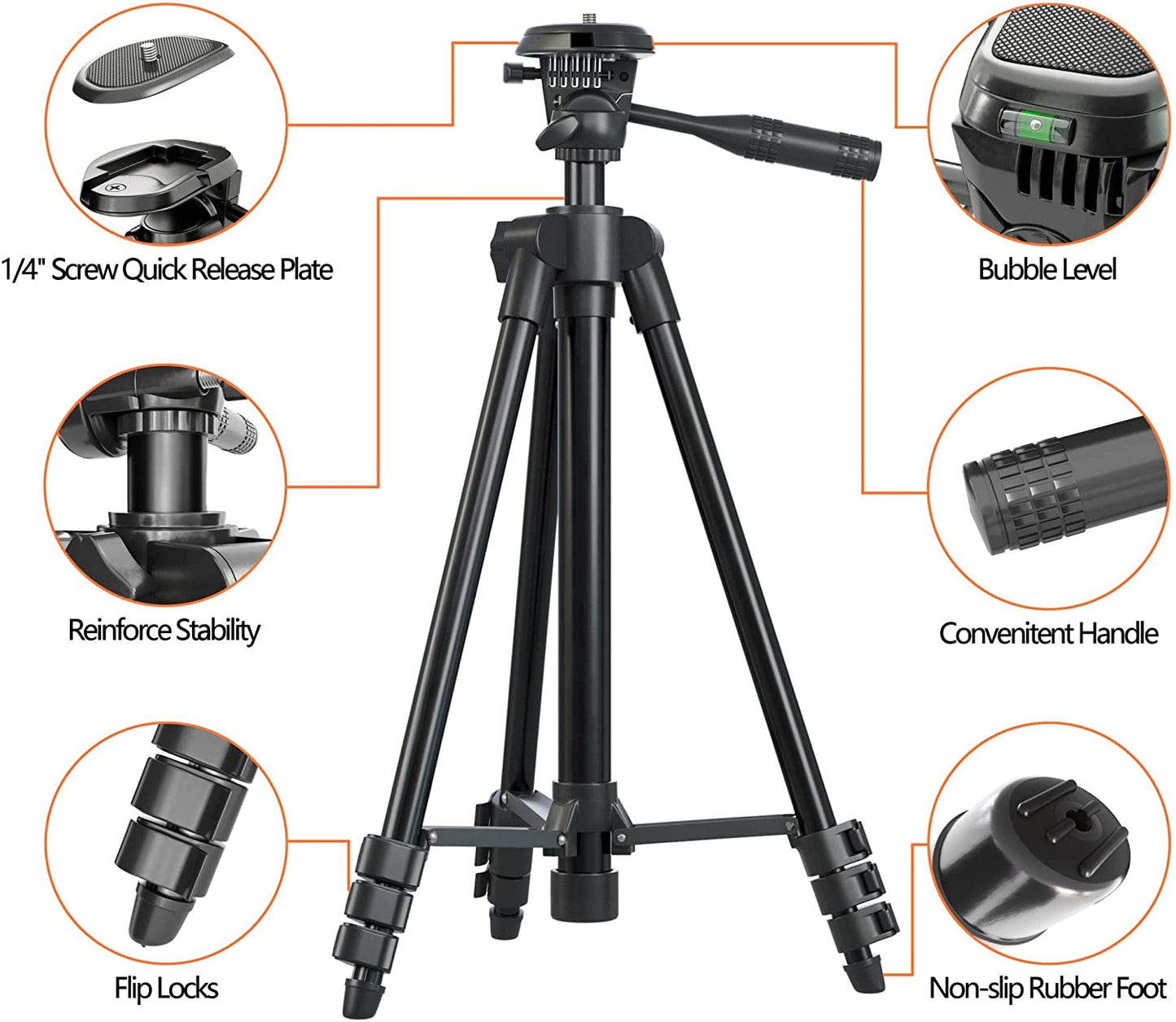 Tripie Profesional Para Telefono Celular Y Camara Tripod for Cellphones+Con
