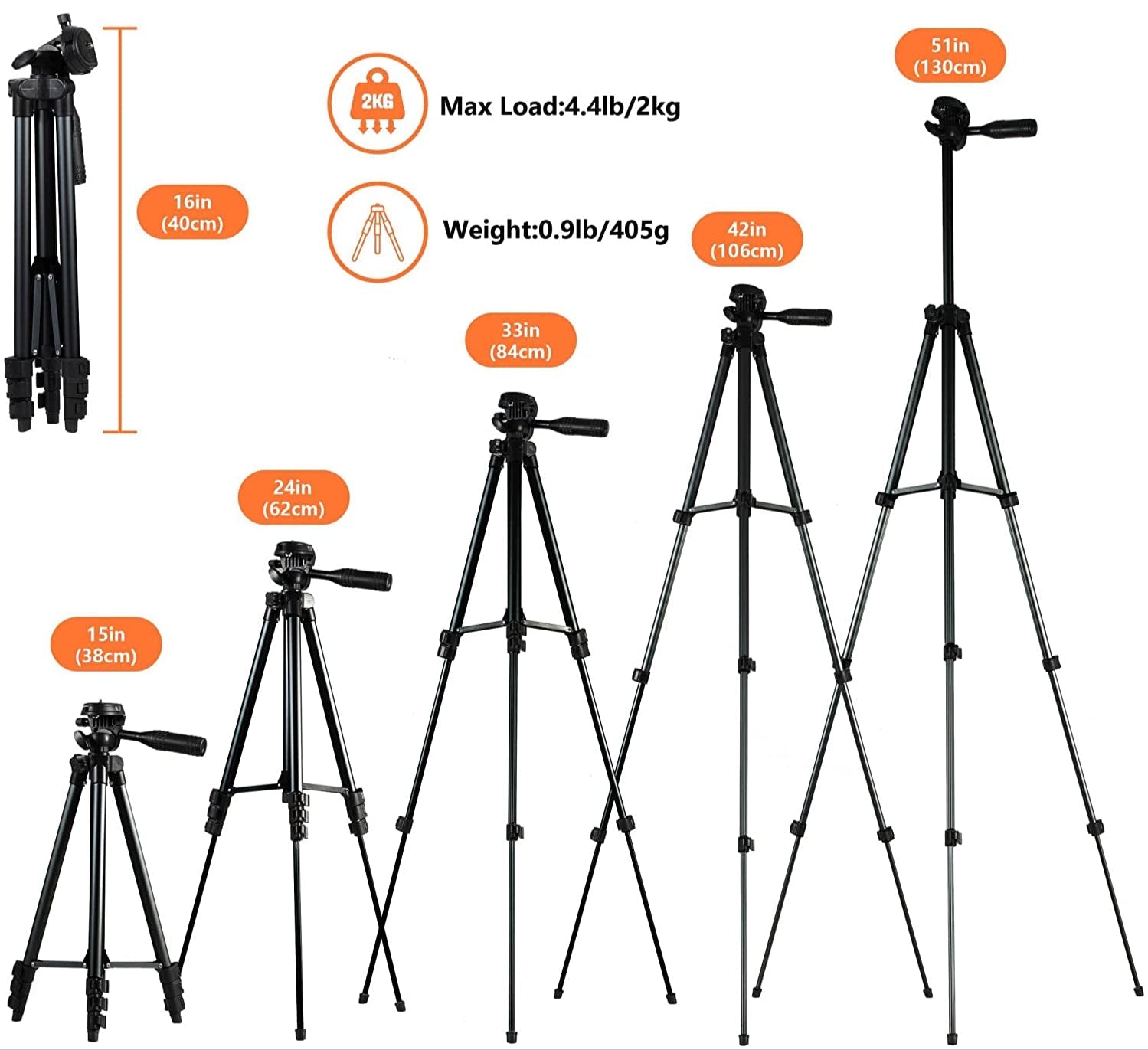 Tripie Profesional Para Telefono Celular Y Camara Tripod for Cellphones+Con