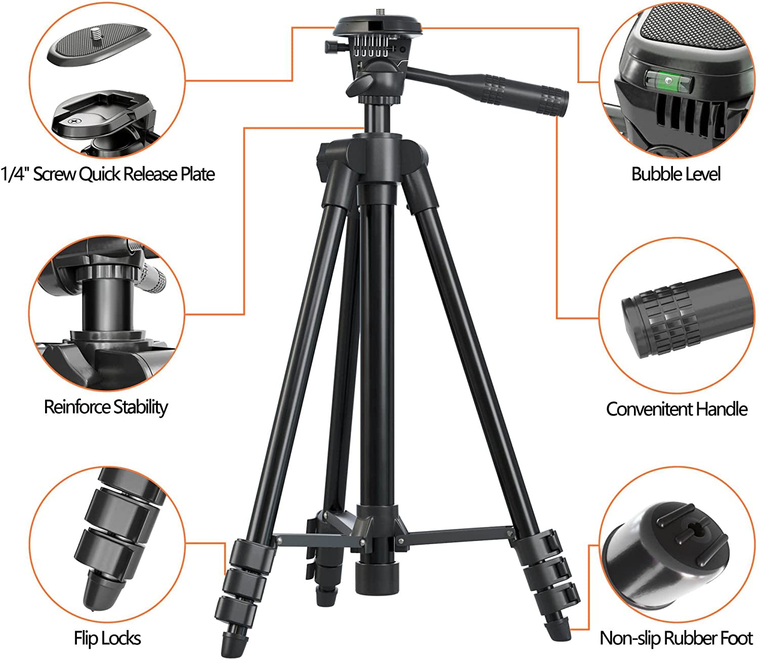 Tripie Profesional Para Telefono Celular Y Camara Tripod for Cellphones+Con